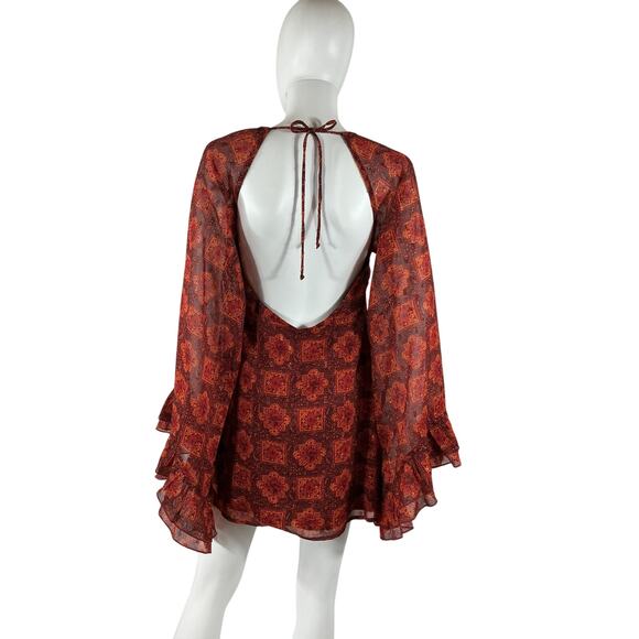 NWT House Of Harlow 1960 x Revolve 'Paula' Red Polyester Mini Dress Size S - Picture 5 of 6